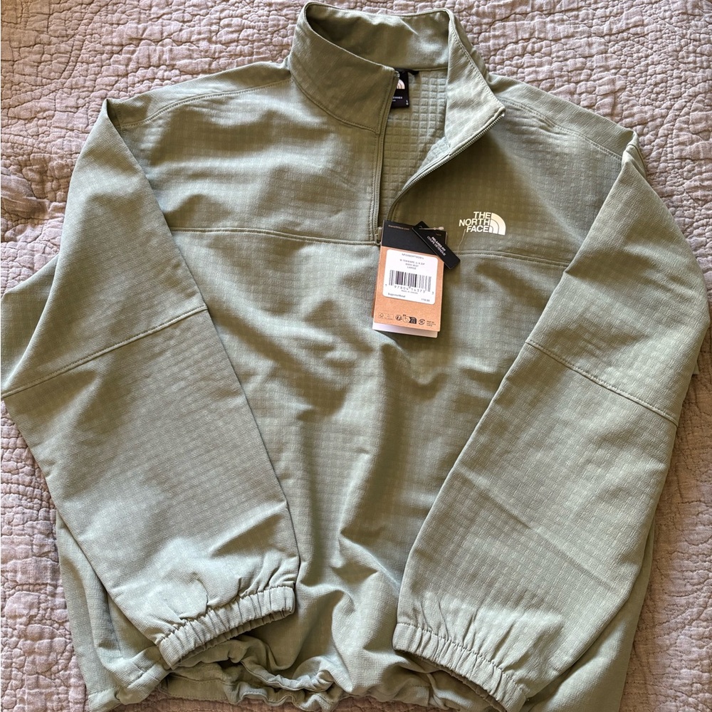 The North Face Sage Green Quarter-Zip Pullover